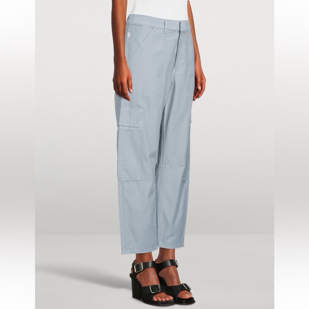 NWT Citizens Of Humanity Light Blue Wide-Leg Cargo Pants - Picture 3 of 7